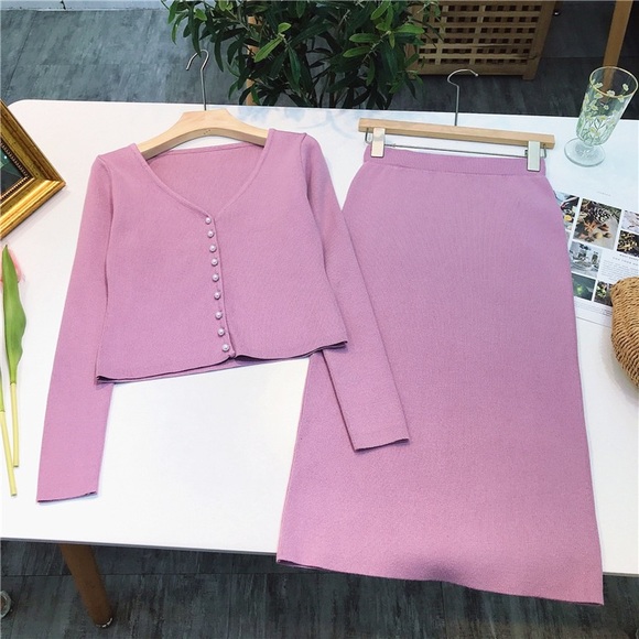 Purple 2-piece Sweater Set - Picture 6 of 13